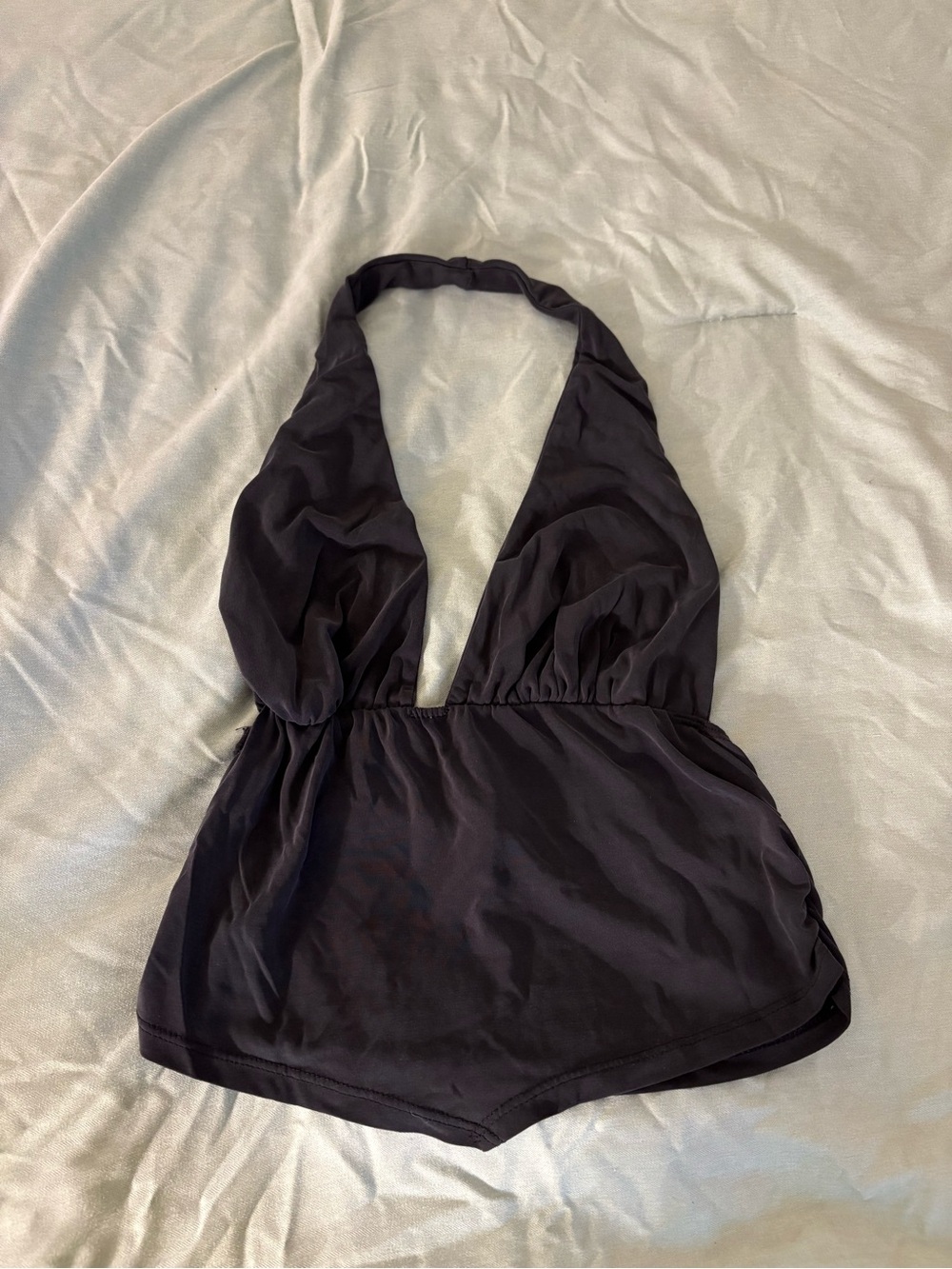 Urban Outfitters Plunge Halter Backless Crop Top